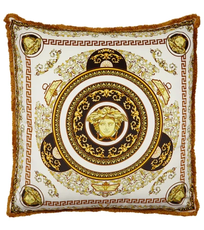 Versace Z7010 White Gold Velluto Cotton Cushion 90cm X 90cm 1 Size