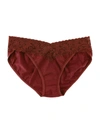 Hanky Panky Supima Cotton V-kini In Cabernet