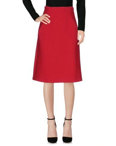 Gucci Knee Length Skirts In Maroon