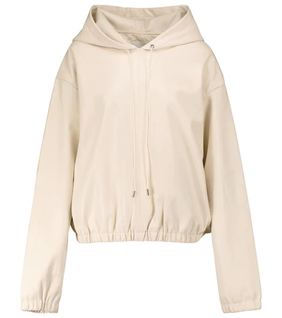 The Frankie Shop Agata Oversized Drawstring Hoodie In Neutrals