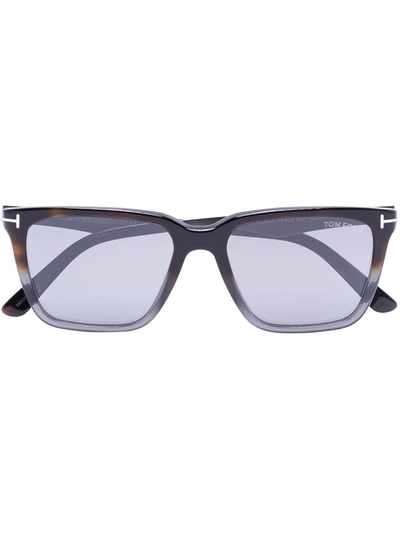 Tom Ford Grey Garrett Tortoiseshell Square Sunglasses