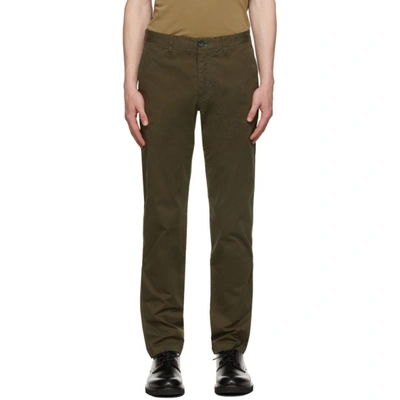 Ps By Paul Smith Khaki Tapered Chino Trousers In 39a Brown