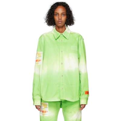 Heron Preston Green Tie-dye Label Shirt