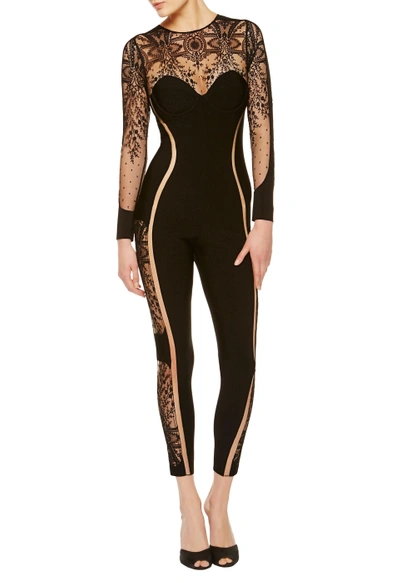 La Perla Neoprene Desire Jumpsuit - Black In Black - Nr0002 | ModeSens