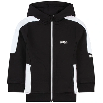 Hugo Boss Kids' Boss Logo Zip Hoodie Black 5 Years | ModeSens