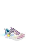 Skechers Kids' S-lights Unicorn Dreams Glitter Sneaker In Lavender Multi