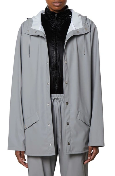 Rains Lightweight Hooded Rain Jacket In Grey