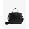 Ted Baker Strath Saffiano Leather Document Bag In Black