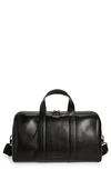 Ted Baker Saffiano Leather Duffel Bag In Black