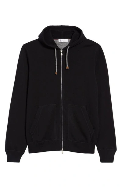 Brunello Cucinelli Cashmere Zip Front Hoodie In Ch101