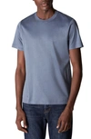Eton Slim Fit Blue Jersey T-shirt Blue In Grey