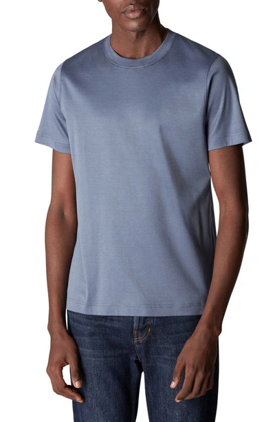 Eton Slim Fit Blue Jersey T-shirt Blue In Grey