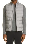 Herno Legend Matte Nylon Down Puffer Vest In Gray
