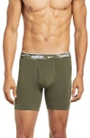 Nike Dri-fit Everyday Assorted 3-pack Performance Boxer Briefs In Olive/ Navy/ Grey