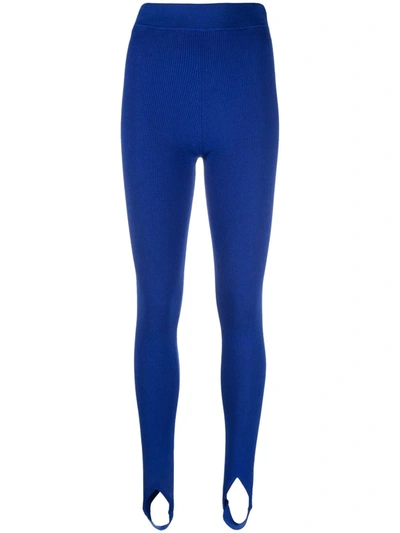 Tom Ford Cashmere Rib Stirrup Pant In Yves Blue