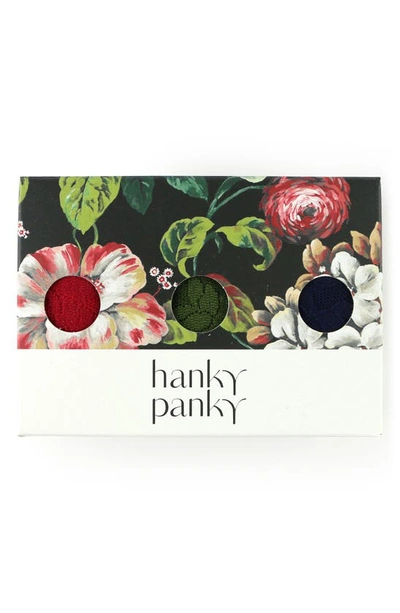 Hanky Panky Assorted 3-pack Lace Original Rise Thongs In Fall 2021