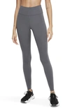 Nike One Luxe Tights In Iron Grey/ Clear