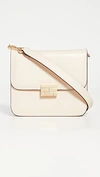 Frame Le Signature Mini Leather Crossbody Bag In Beige