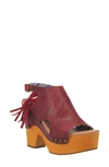 Dingo Women's Morocco Leather Platform Sandals Women's Shoes In Red