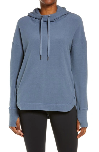 Sweaty Betty Escape Fleece Hoodie In Steel Blue