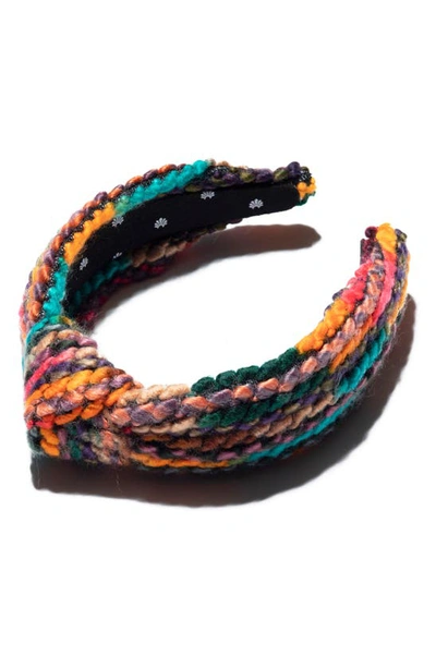 Lele Sadoughi Multicolor Sweater Knot Headband In Rainbow