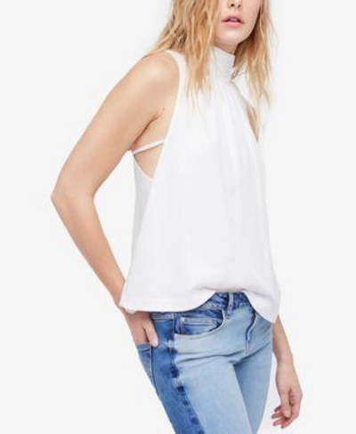 Free People Palm Breeze Mock-neck Top In Ivory