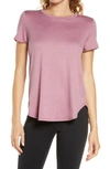 Beyond Yoga On The Down Low T-shirt In Wistful Rouge-deep Orchid