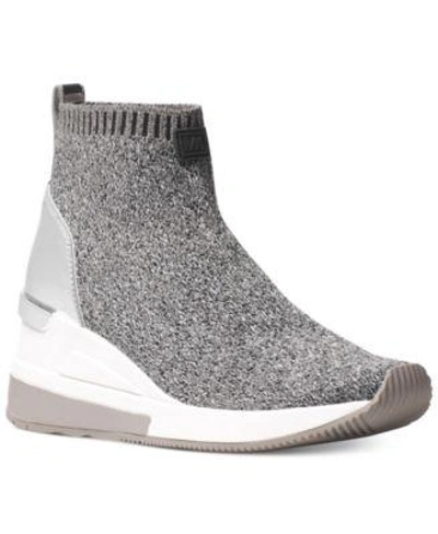 Michael Kors Michael  Skyler Sneaker Booties In Grey