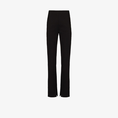 Dion Lee High-waisted Lace-trim Trousers In Black