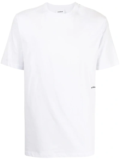 Soulland Side Logo-print T-shirt In White