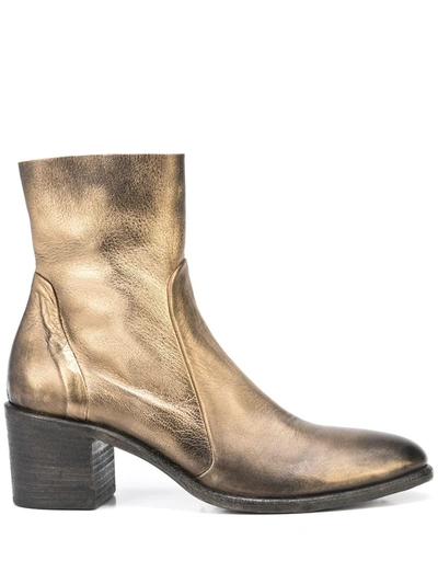 Madison.maison Metallic-effect Ankle Boots In Gold