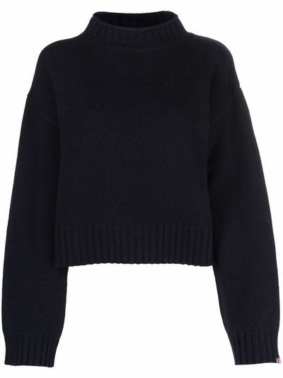 Extreme Cashmere High-neck Sweatshirt In Blau
