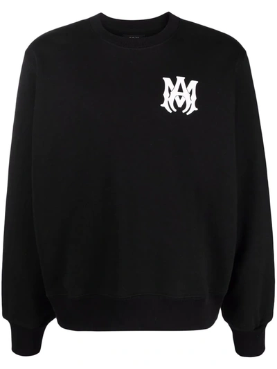 Amiri Logo-print Long-sleeve Cotton Sweatshirt In Black