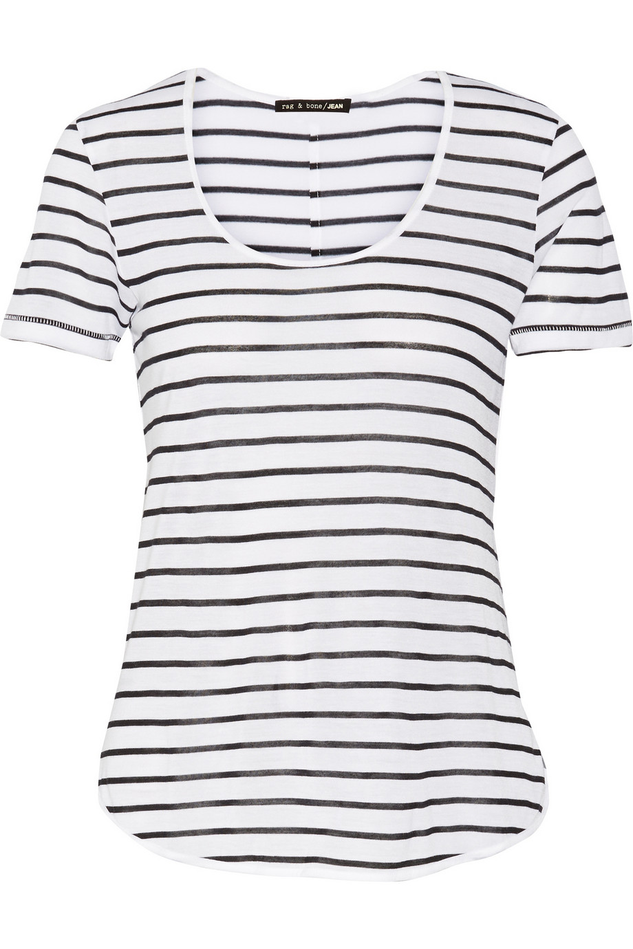 Rag & Bone Aria Striped Modal-jersey T-shirt | ModeSens