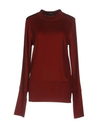 Ann Demeulemeester Sweatshirts In Brick Red