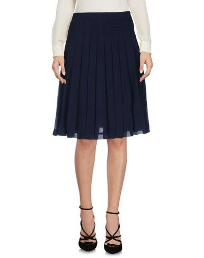 Emporio Armani Knee Length Skirts In Dark Blue