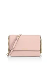 Michael Michael Kors Large Daniela Leather Crossbody Bag - Pink In Soft Pink/gold