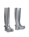 Dolce & Gabbana Biker Boots In Silver