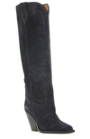 Isabel Marant Knee-high Suede Boots In Black