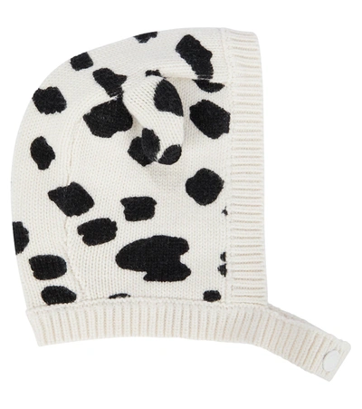 Stella Mccartney Babies' Dalmatian Spots Cotton-blend Hat In Black