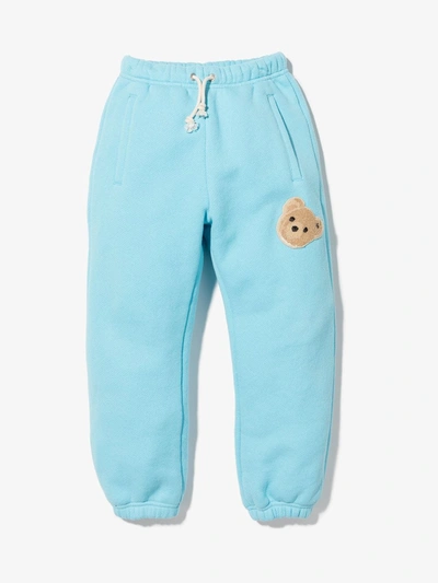 Palm Angels Kids Light Blue Bear Joggers