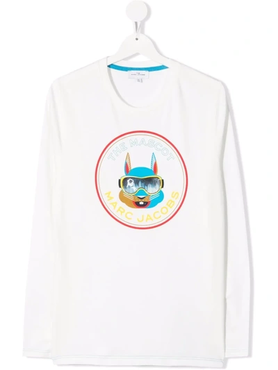 Marc Jacobs Teen Mascot-print T-shirt In White