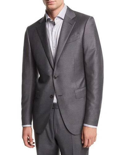 Ermenegildo Zegna Solid Trofeo&reg; Wool Two-piece Suit In Gray