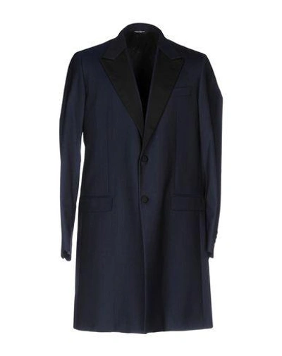 Dolce & Gabbana Coat In Dark Blue