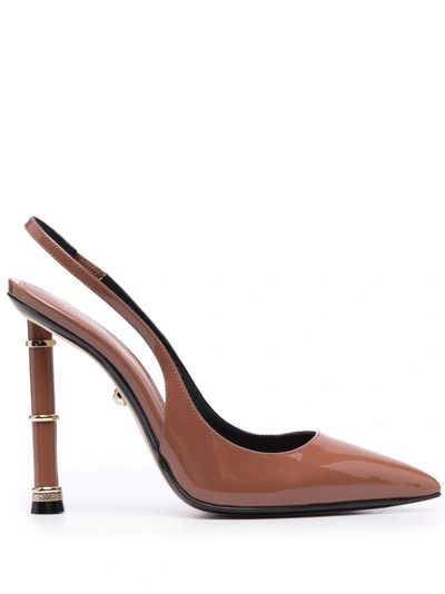 Alevì Valeria 110 Pumps In Brown Patent Leather