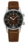 Longines Legend Diver Automatic Strap Watch, 42mm In Brown