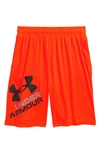 Under Armour Kids' Ua Prototype 2.0 Performance Athletic Shorts In Phoenix Fire
