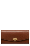 Mulberry Darley Continental Leather Wallet In Oak