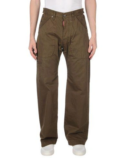 Dsquared2 Casual Pants In Military Green