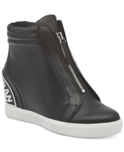 Dkny Connie Slip-on Wedge Sneakers, Created For Macy's In Black